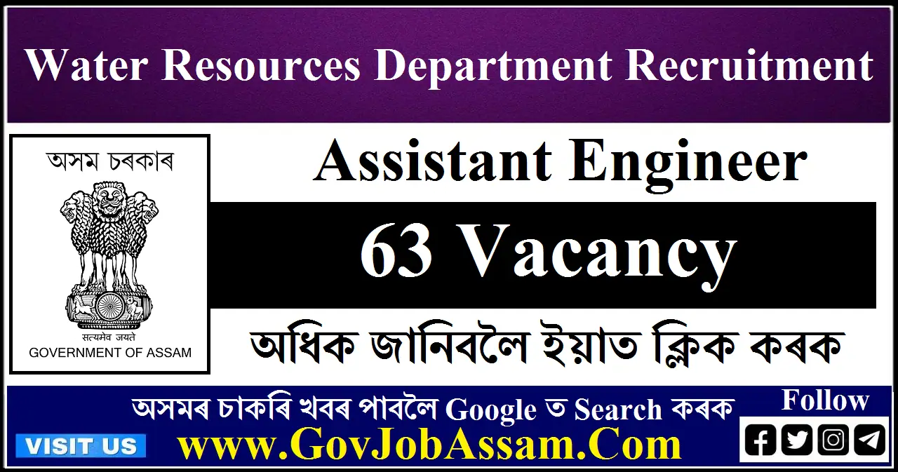 Water Resources Department Recruitment 2023 63 AE Civil Vacancy