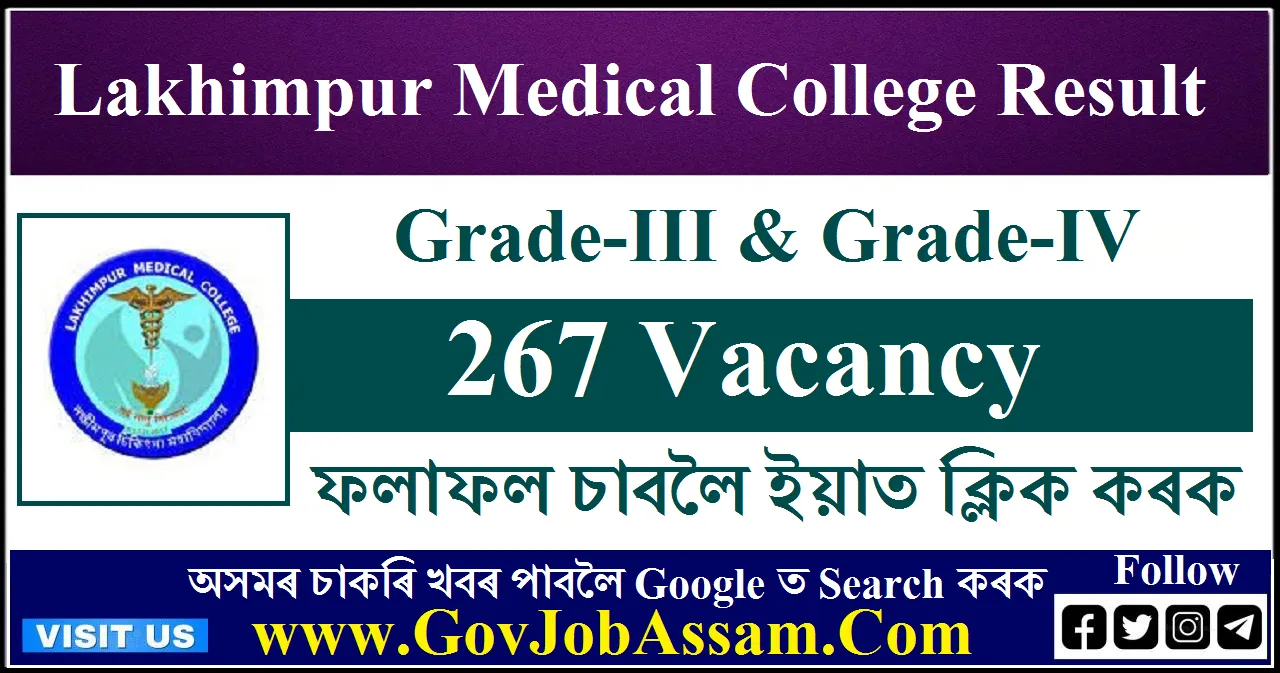 Lakhimpur Medical College Result 2023 Check Final Result Of 267 Posts