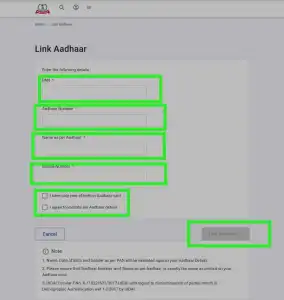 link Aadhaar