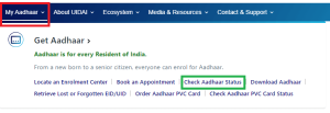 Check Aadhaar Status