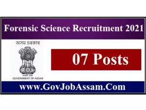 Forensic Science Recruitment 2021