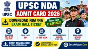 UPSC NDA Admit Card 2026