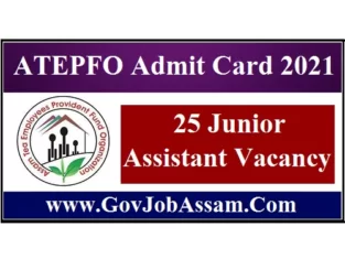 ATEPFO Admit Card 2021
