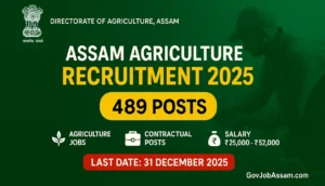 Assam Agriculture Recruitment 2025