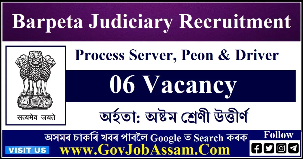 Barpeta Judiciary Recruitment