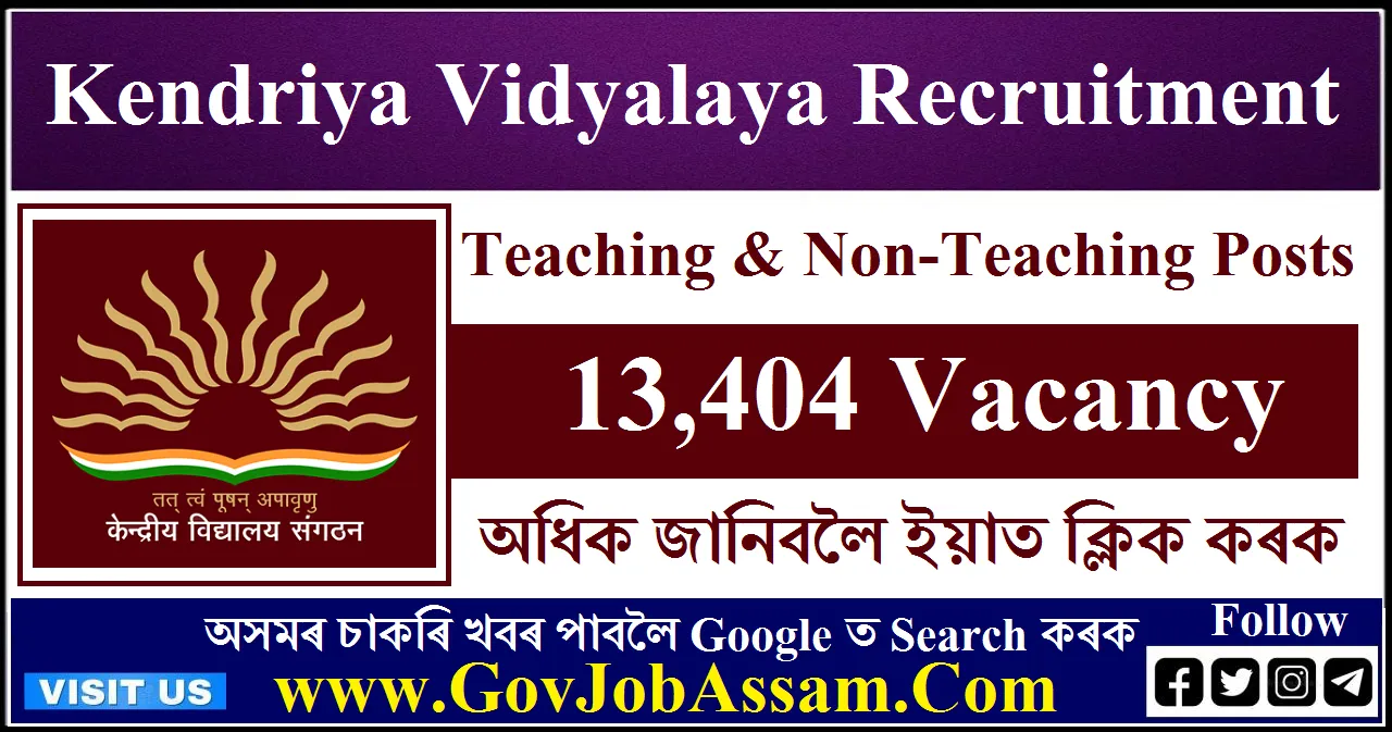 KVS Recruitment 2022 – 13,404 Teaching & Non-Teaching Vacancy, Apply ...