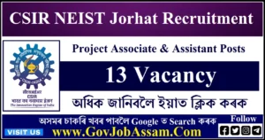 CSIR NEIST Jorhat Recruitment