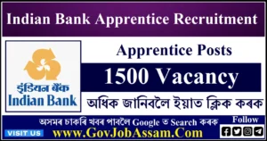 Indian Bank Apprentice Recruitment