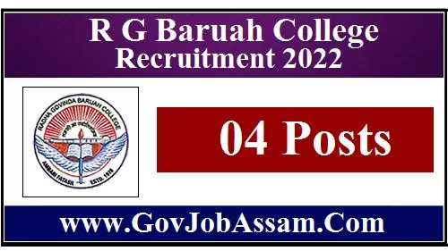 R G Baruah College Recruitment 2022