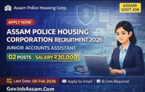 Assam Police Housing Corporation Recruitment 2026