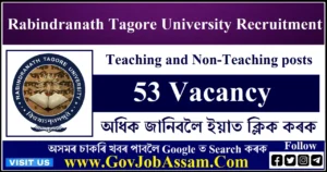 Rabindranath Tagore University Recruitment