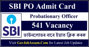 SBI PO Admit Card