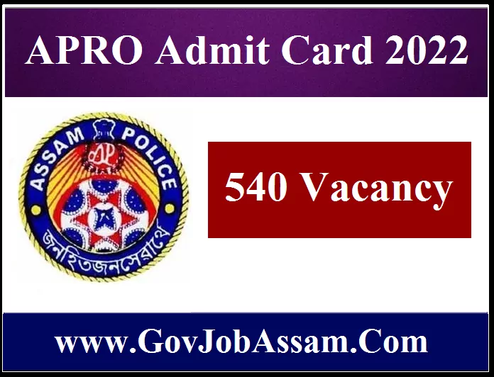 APRO Admit Card 2022