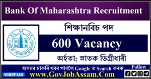 Bank Of Maharashtra Apprentice Recruitment