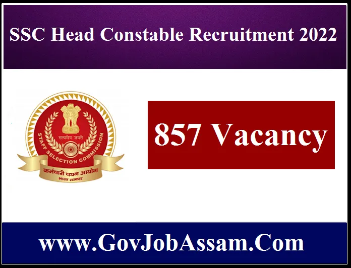 SSC Head Constable Recruitment 2022