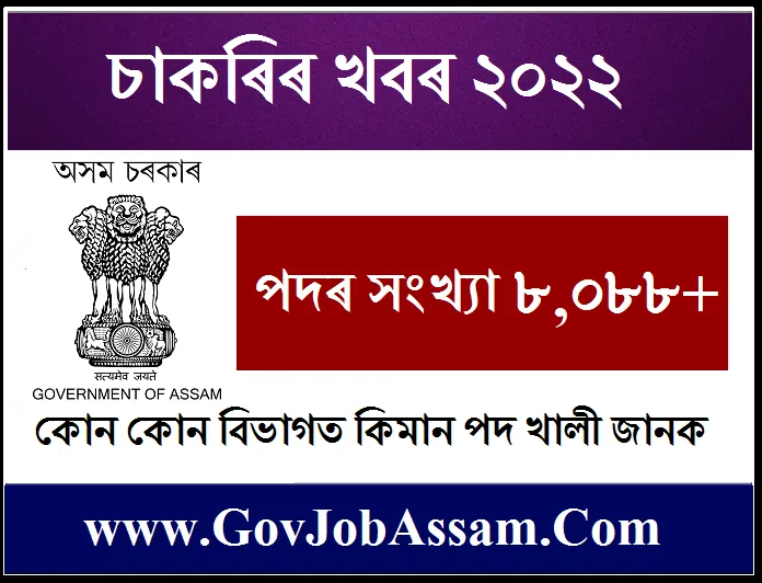 latest all assam government jobs notifications 2022
