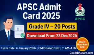 APSC Admit Card 2025