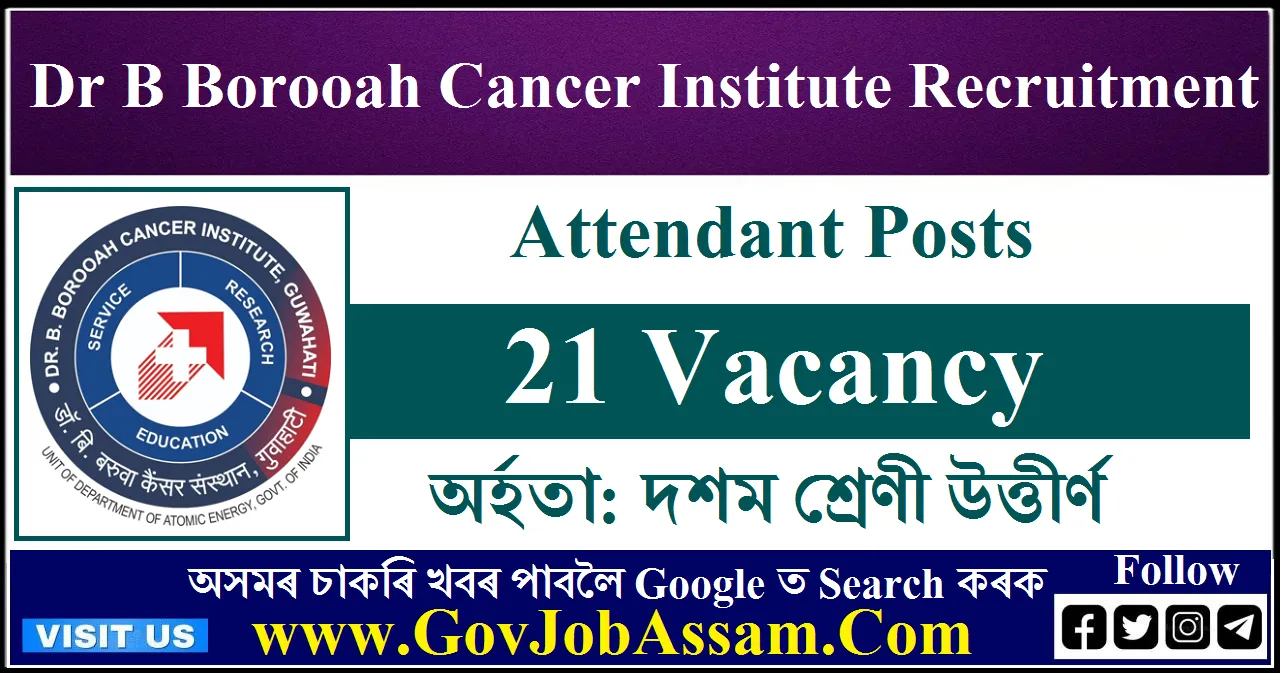 Dr B Borooah Cancer Institute Recruitment 2023 – 21 Attendant Vacancy ...