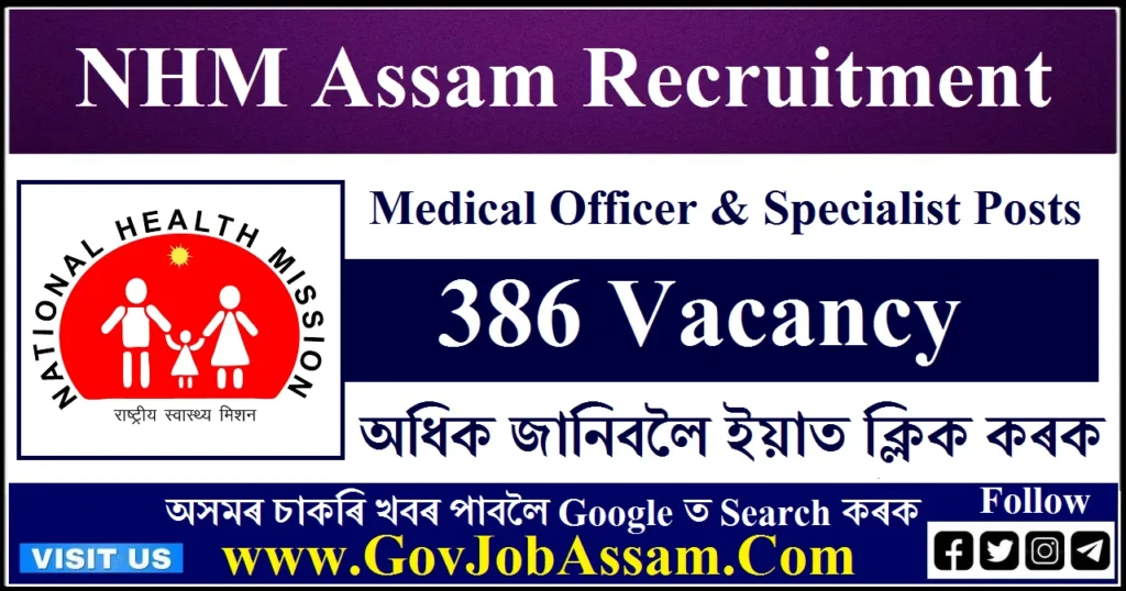 NHM Assam Medical Officer Recruitment
