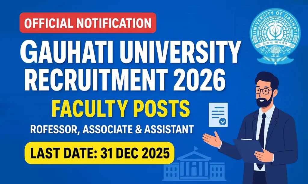 Gauhati University Faculty Recruitment 2026