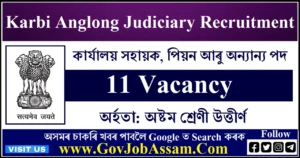 Karbi Anglong Judiciary Recruitment 2024