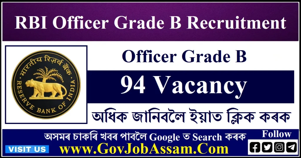 RBI Officer Grade B Recruitment 2024