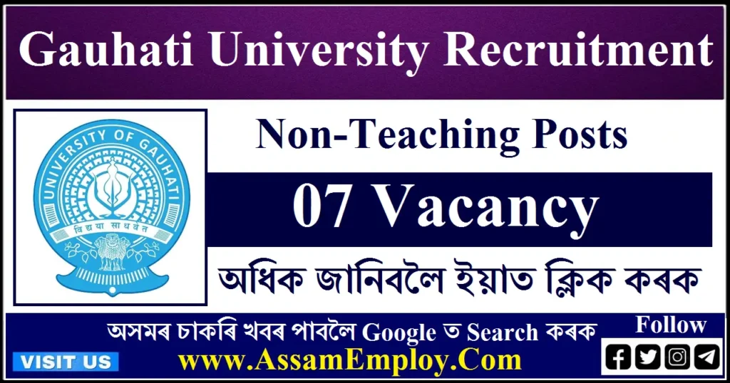 Gauhati University Recruitment