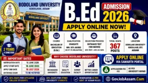 Bodoland University B.Ed Admission 2026