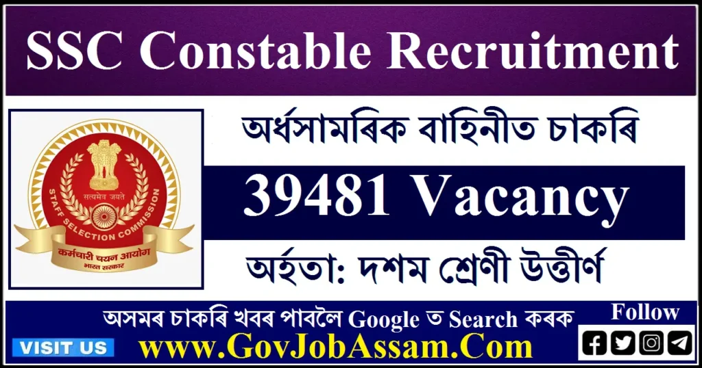 SSC Constable Recruitment 2024