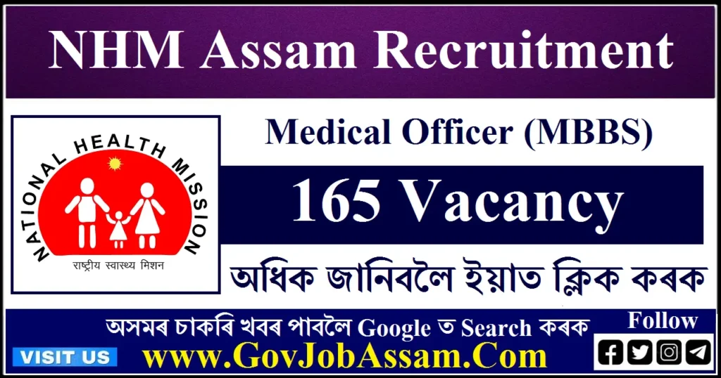 NHM Assam Medical Officer Recruitment