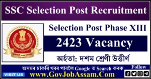 SSC Selection Post Recruitment