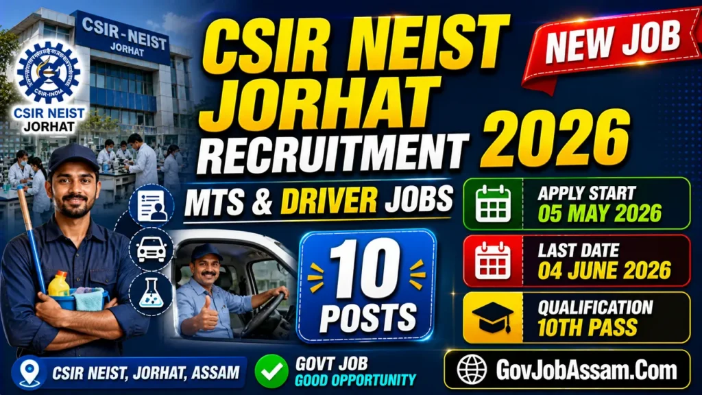 CSIR NEIST Jorhat Recruitment 2026