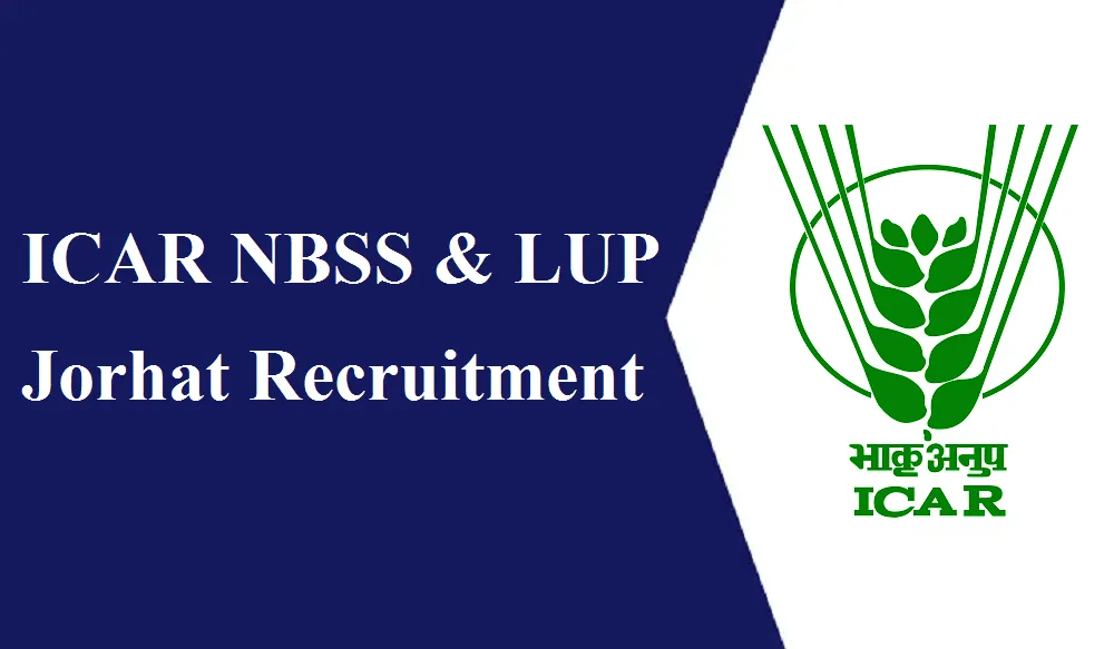 ICAR NBSS and LUP Jorhat Recruitment