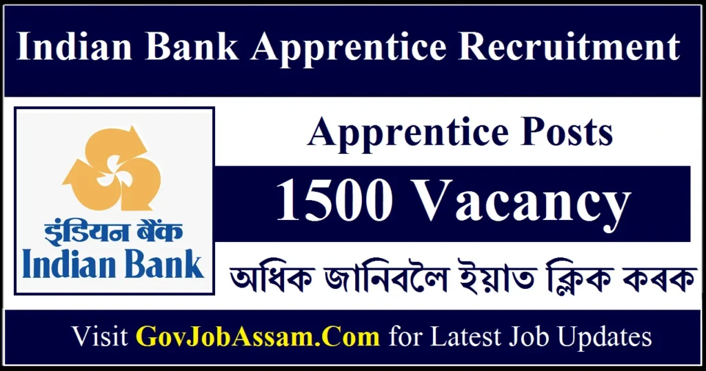 Indian Bank Apprentice Recruitment