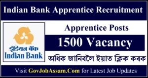Indian Bank Apprentice Recruitment