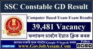 SSC Constable GD Result