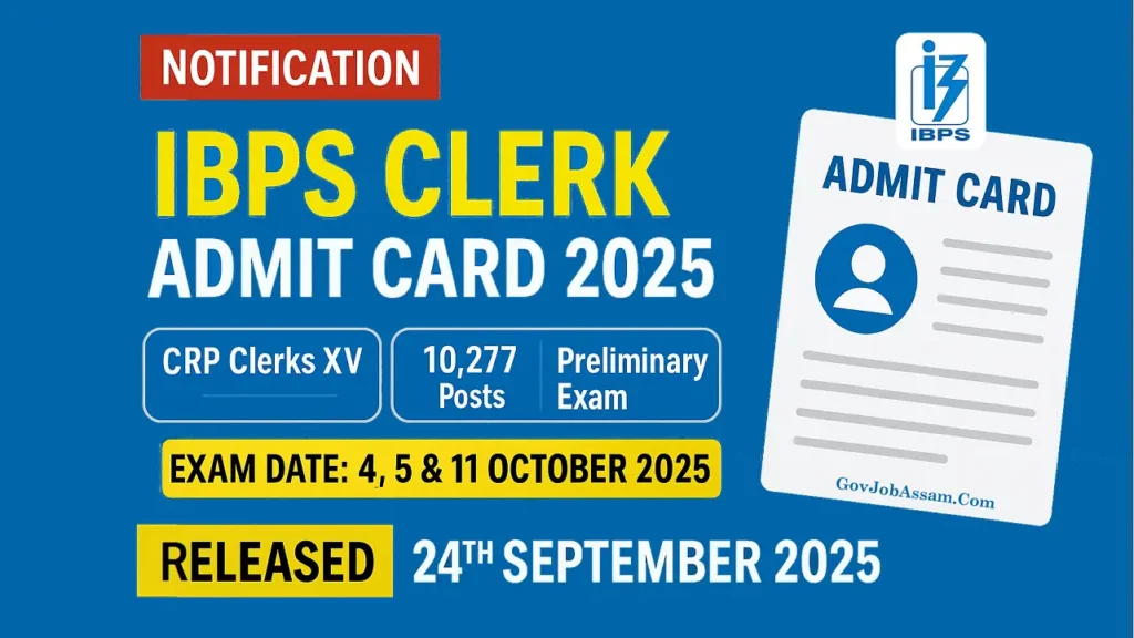 IBPS Clerk Admit Card 2025