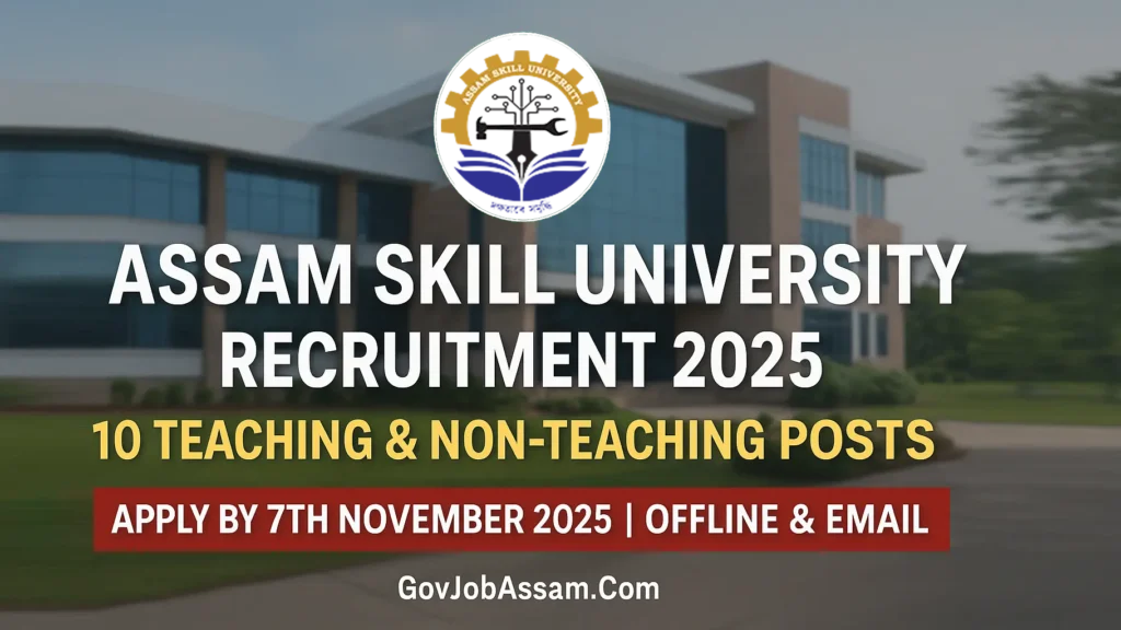 Assam Skill University Recruitment 2025