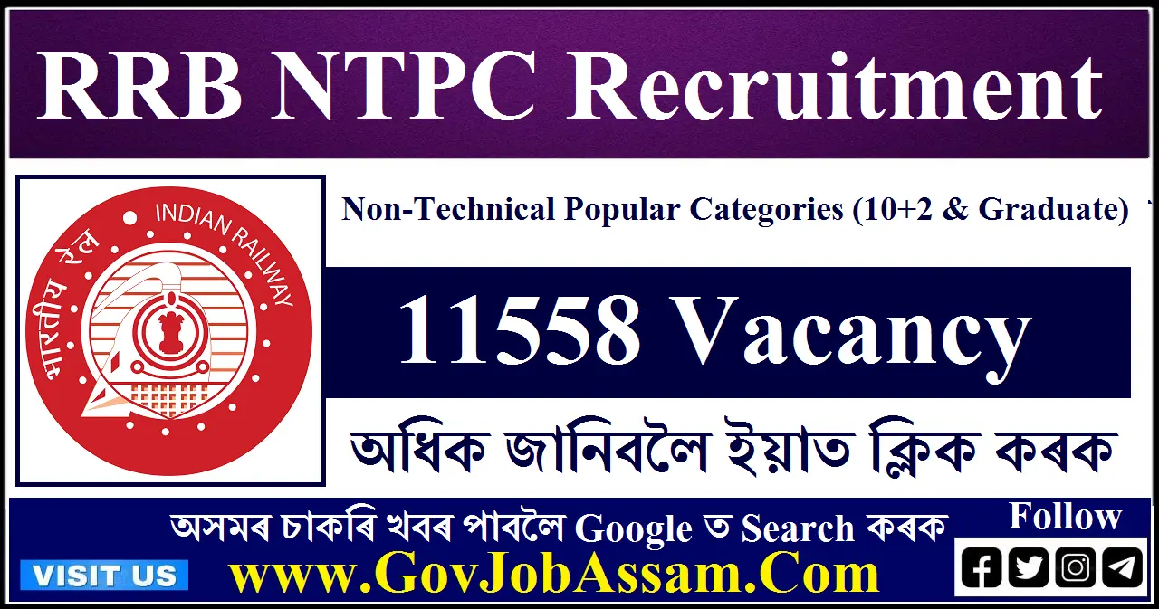 RRB NTPC Recruitment 2024 – 11558 NTPC 10+2 And Graduate Level Vacancy ...