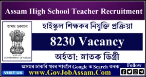 Assam High School Teacher Recruitment