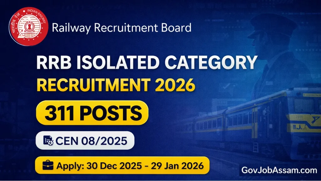 RRB Isolated Category Recruitment 2026