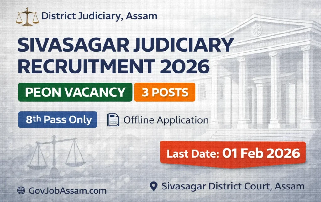 Sivasagar Judiciary Recruitment 2026
