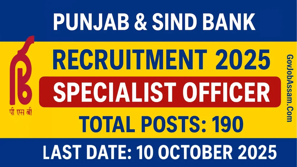 Punjab and Sind Bank Recruitment 2025