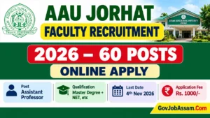 AAU Jorhat Faculty Recruitment 2026
