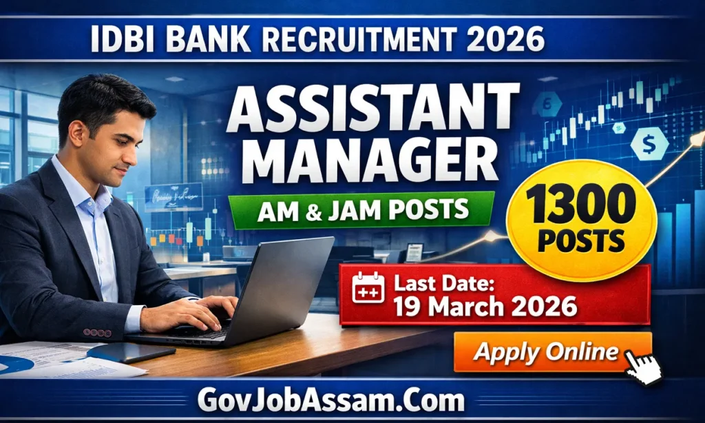 IDBI Bank Assistant Manager Recruitment 2026