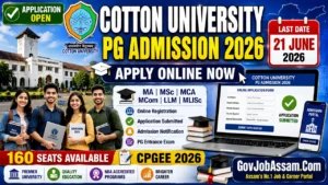 Cotton University PG Admission 2026