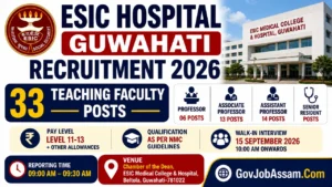 ESIC Hospital Guwahati Recruitment 2026