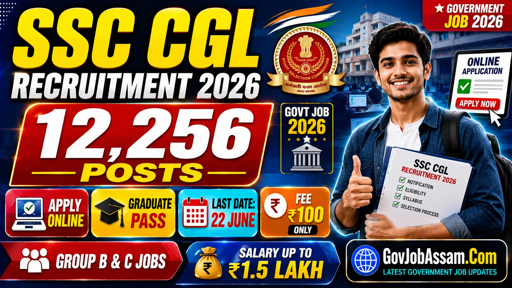 SSC CGL Recruitment 2026 – Apply Online for 12,256 Posts - GovJobAssam ...