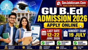 GU B.Ed Admission 2026