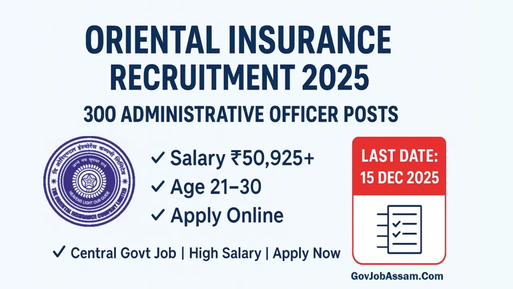 Oriental Insurance Recruitment 2025